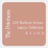 Casual vierkant retour adreslabel vierkante sticker (Voorkant)