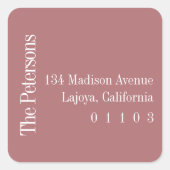 Casual vierkant retour adreslabel vierkante sticker (Voorkant)