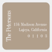 Casual vierkant retour adreslabel vierkante sticker (Voorkant)