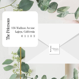 Casual vierkant retour adreslabel vierkante sticker