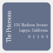 Casual vierkant retour adreslabel vierkante sticker (Voorkant)