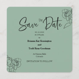 Casual vierkant voor beemduw - sla de datumkaart o kaart