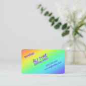 Casual Visitekaartjes voor helderregenbooggradiënt (Staand voorkant)