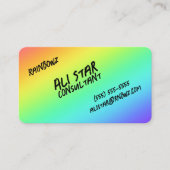 Casual Visitekaartjes voor helderregenbooggradiënt (Voorkant)