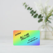 Casual Visitekaartjes voor helderregenbooggradiënt (Staand voorkant)