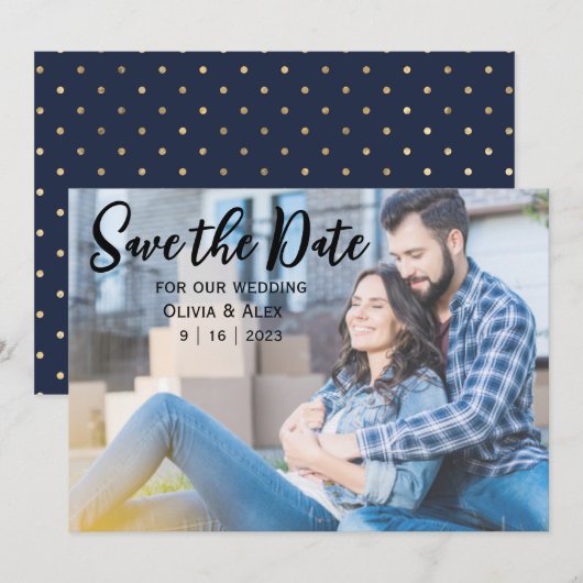 Casual vlakke sparen de Kaart van de Datum (Voorkant / Achterkant)