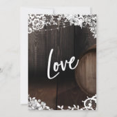 Casual Vrijgezellenfeest met balklampjes en drijve Kaart (Achterkant)