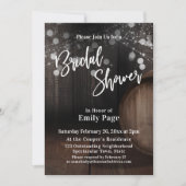 Casual Vrijgezellenfeest Typografie Barrel & Licht Kaart (Voorkant)