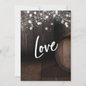 Casual Vrijgezellenfeest Typografie Barrel & Licht Kaart (Achterkant)