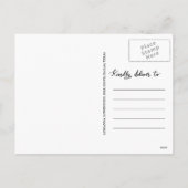 Casual vrolijk en getrouwd script paar foto feestdagenkaart (Achterkant)