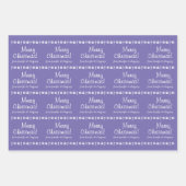 Casual "Vrolijk kerstfeest"! + Persoonlijke naam/n Inpakpapier Vel (Voorkant 3)