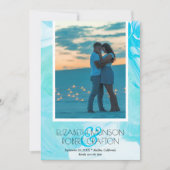 Casual Waterverf Foto Weddenschap Save the Date (Voorkant)