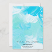 Casual Waterverf Foto Weddenschap Save the Date (Achterkant)