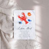 Casual Waterverf kreeft Boil Party Kaart