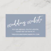 Casual website voor handschrift usty Blue Wedding Informatiekaartje (Voorkant)