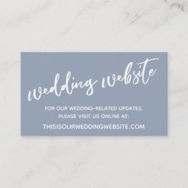 Casual website voor handschrift usty Blue Wedding Informatiekaartje