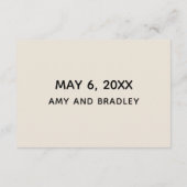 Casual website voor het handschrift Cream Wedding Informatiekaartje (Achterkant)