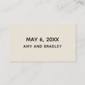 Casual website voor het handschrift Cream Wedding Informatiekaartje (Achterkant)