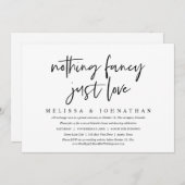 Casual weddenschap, niets Fancy, gewoon liefde Kaart (Voorkant / Achterkant)