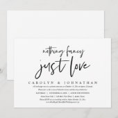 Casual weddenschap, niets Fancy, gewoon liefde Kaart (Voorkant / Achterkant)