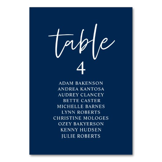 Casual weddenschap, tabel met gastzitje kaart (Achterkant)