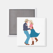 Casual Westerne huwelijksreceptie Magneet (Voorkant / Achterkant)