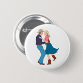 Casual Westerne huwelijksreceptie Ronde Button 5,7 Cm (Voorkant /achterkant)