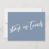 Casual wijziging is een goed nieuw adres Stustblau Notitiekaartje (Achterkant)