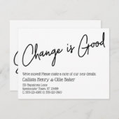 Casual wijziging is een goede nieuwe adresaankondi notitiekaartje (Voorkant / Achterkant)