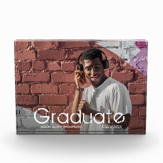 Casual wit Afstuderen van het Manuscript Modern Fotoblokken (Voorkant)