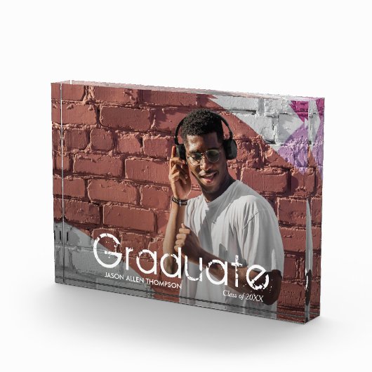 Casual wit Afstuderen van het Manuscript Modern Fotoblokken (Rechts)