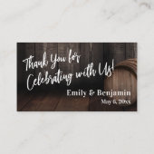 Casual Wooden Barrel Alternate Drink Ticket Informatiekaartje (Achterkant)