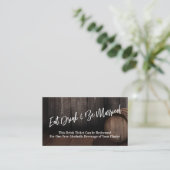 Casual Wooden Barrel Alternate Drink Ticket Informatiekaartje (Staand voorkant)