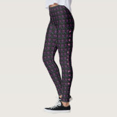 Casual Zakelijk Zwart en Paars Leggings (Links)