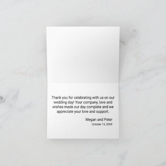 Casual Zonnebloem Dank u kaart (Binnen)