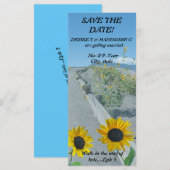 Casual zonnebloem landweg opslaan de datum notitie (Voorkant / Achterkant)