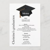 Casual zwart-wit het partijmenu van de Graduatie v Menu (Voorkant)