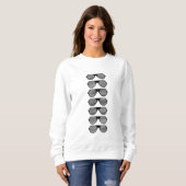 Casual zwarte bril trui (Voorkant volledig)