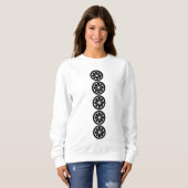 Casual zwarte Vruchten Vruchten Trui (Voorkant volledig)