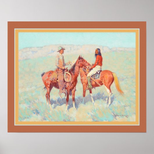 "Casuals on the Range" van Frederic Remington Poster (Voorkant)