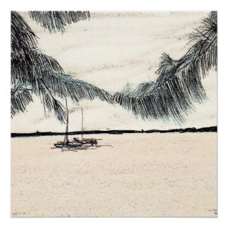 Casuarina Trees, Long Island Bahamas Perfect Poster