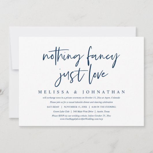 Casuela bruiloft, niets bijzonders, gewoon liefde kaart (Voorkant)