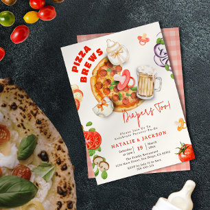 Casuelle Pizza Brouws & Luiers Ook Baby Shower Kaart
