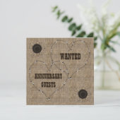 Casuife jute 50ste verjaardagsfeest kaart (Staand voorkant)