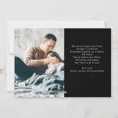 Casuïstisch script multi-fotogrid | Prettig kerstf Feestdagenkaart (Achterkant)