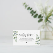 Casuul groen, display douche, zwart, Trouwen Informatiekaartje (Staand voorkant)