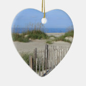 Caswell Beach, NC Land en Seascape Keramisch Ornament (Rechts)