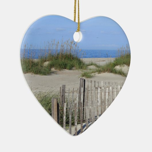 Caswell Beach, NC Land en Seascape Keramisch Ornament (Rechts)