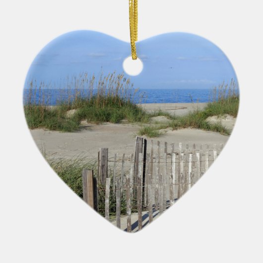 Caswell Beach, NC Land en Seascape Keramisch Ornament (Voorkant)