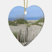 Caswell Beach, NC Land en Seascape Keramisch Ornament (Links)